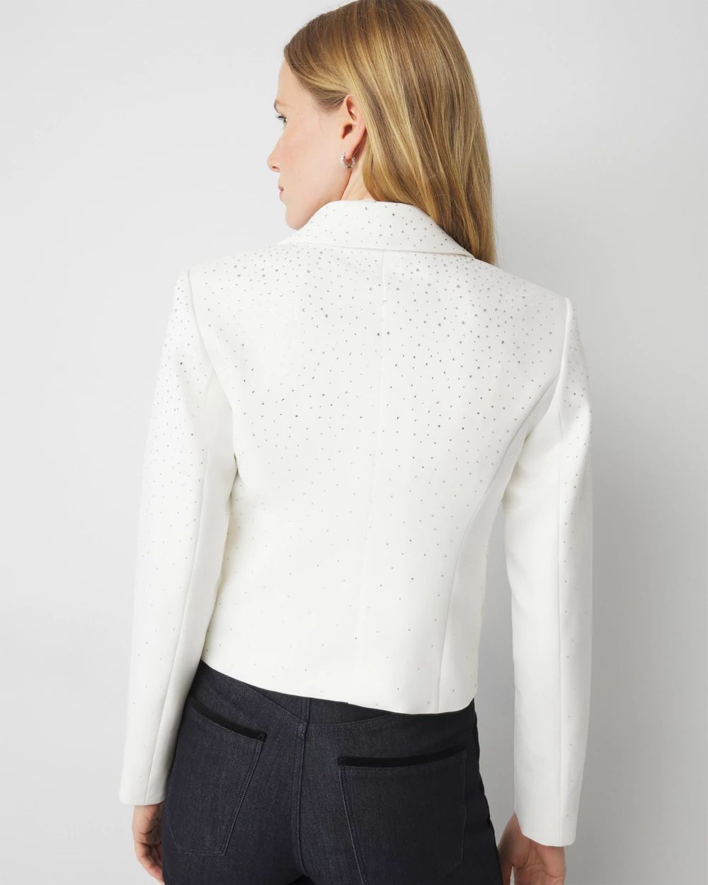 WHBM® Cropped Embellished Blazer White House Black Market